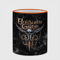 Кружка 3D Baldurs Gate 3 dark logo, цвет: 3D-оранжевый кант — фото 2