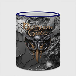 Кружка 3D Baldurs Gate 3 logo dark, цвет: 3D-синий кант — фото 2