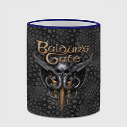 Кружка 3D Baldurs Gate 3 logo dark black, цвет: 3D-синий кант — фото 2