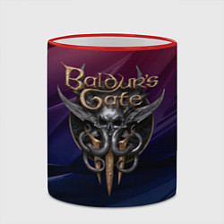 Кружка 3D Baldurs Gate 3 logo geometry, цвет: 3D-красный кант — фото 2