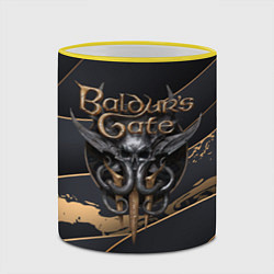 Кружка 3D Baldurs Gate 3 logo dark logo, цвет: 3D-желтый кант — фото 2