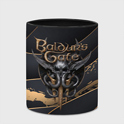 Кружка 3D Baldurs Gate 3 logo dark logo, цвет: 3D-белый + черный — фото 2