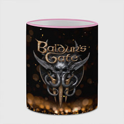Кружка 3D Baldurs Gate 3 logo dark gold logo, цвет: 3D-розовый кант — фото 2