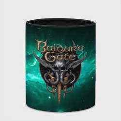 Кружка 3D Baldurs Gate 3 logo green, цвет: 3D-белый + черный — фото 2