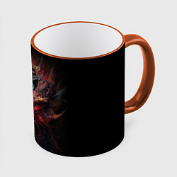 Кружка 3D Baldurs Gate 3 logo demon, цвет: 3D-оранжевый кант