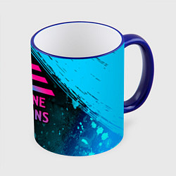 Кружка 3D Imagine Dragons - neon gradient, цвет: 3D-синий кант