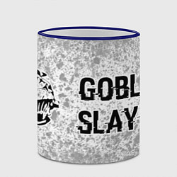 Кружка 3D Goblin Slayer glitch на светлом фоне: надпись и си, цвет: 3D-синий кант — фото 2