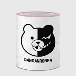 Кружка 3D Danganronpa glitch на светлом фоне, цвет: 3D-розовый кант — фото 2