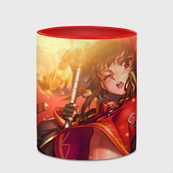 Кружка 3D Коносуба Мэгумин, цвет: 3D-белый + красный — фото 2