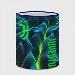 Кружка 3D Ювентус лого на зеленых плитах, цвет: 3D-синий кант — фото 2