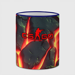 Кружка 3D CSGO красные плиты с лавой, цвет: 3D-синий кант — фото 2
