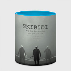 Кружка 3D Skibisi toilet Camera men, цвет: 3D-белый + небесно-голубой — фото 2