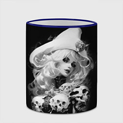 Кружка 3D Ведьма в белой треуголке, цвет: 3D-синий кант — фото 2