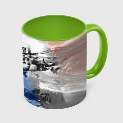 Кружка 3D Армия РФ, цвет: 3D-белый + светло-зеленый