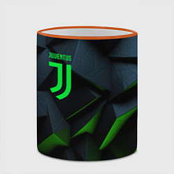 Кружка 3D Juventus black green logo, цвет: 3D-оранжевый кант — фото 2