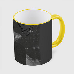 Кружка 3D Deadinside, цвет: 3D-желтый кант