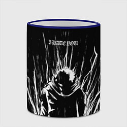 Кружка 3D Итадори в ярости - Магическая битва, цвет: 3D-синий кант — фото 2