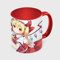 Кружка 3D Touhou Project Ремилия и Фландр Скарлет, цвет: 3D-белый + красный