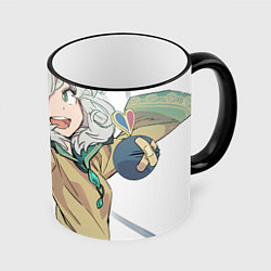 Кружка 3D Touhou Project Радостная Койши Комейдзи, цвет: 3D-черный кант