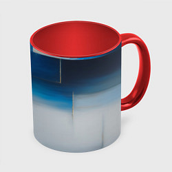 Кружка 3D Синяя палитра, цвет: 3D-белый + красный