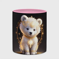 Кружка 3D Белый медвежонок, цвет: 3D-белый + розовый — фото 2