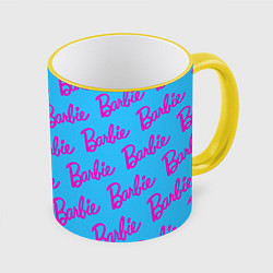 Кружка 3D Barbie pattern, цвет: 3D-желтый кант