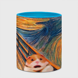 Кружка 3D Крик хомяка, цвет: 3D-белый + небесно-голубой — фото 2