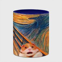 Кружка 3D Крик хомяка, цвет: 3D-белый + синий — фото 2