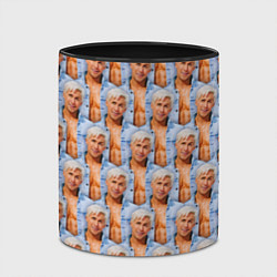 Кружка 3D Паттерн - Райан Гослинг, цвет: 3D-белый + черный — фото 2