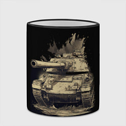 Кружка 3D Русский танк т54, цвет: 3D-черный кант — фото 2