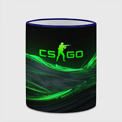 Кружка 3D CSGO neon green logo, цвет: 3D-синий кант — фото 2