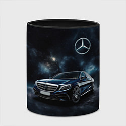 Кружка 3D Mercedes Benz galaxy, цвет: 3D-белый + черный — фото 2