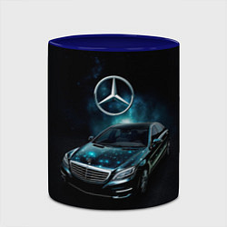 Кружка 3D Mercedes Benz dark style, цвет: 3D-белый + синий — фото 2