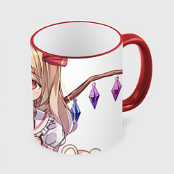 Кружка 3D Touhou Project Flandre Scarlet, цвет: 3D-красный кант