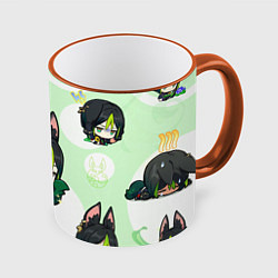 Кружка 3D Chibi Tighnari Genshin Impact, цвет: 3D-оранжевый кант