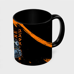 Кружка 3D Киборг Юстасс Кид - One Piece, цвет: 3D-белый + черный