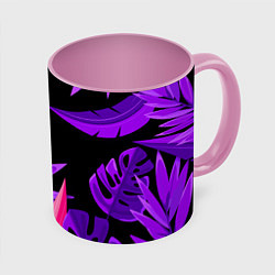 Кружка 3D Floral composition - neon, цвет: 3D-белый + розовый