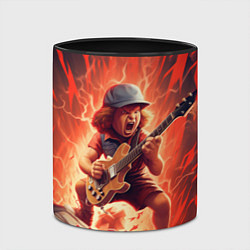 Кружка 3D ACDC fire rock, цвет: 3D-белый + черный — фото 2