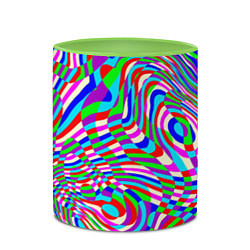 Кружка 3D Разноцветная пластика, цвет: 3D-белый + светло-зеленый — фото 2