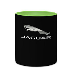 Кружка 3D Jaguar sport brend, цвет: 3D-белый + светло-зеленый — фото 2