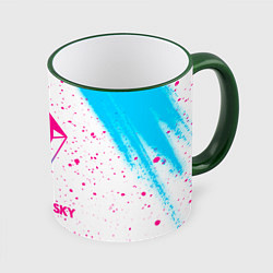 Кружка цветная No Mans Sky neon gradient style