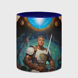 Кружка 3D Гачимучи Билли Харингтон рыцарь, цвет: 3D-белый + синий — фото 2