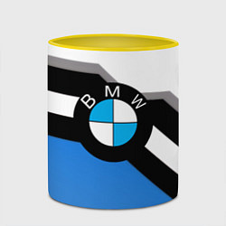 Кружка 3D Bmw sport geometry, цвет: 3D-белый + желтый — фото 2