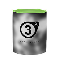 Кружка 3D Half life 3 black, цвет: 3D-белый + светло-зеленый — фото 2