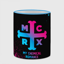 Кружка 3D My Chemical Romance - neon gradient, цвет: 3D-небесно-голубой кант — фото 2