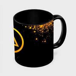 Кружка 3D Linkin Park - gold gradient, цвет: 3D-белый + черный