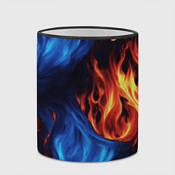 Кружка 3D Огонь и вода как две стихии, цвет: 3D-черный кант — фото 2
