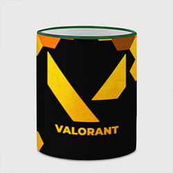 Кружка 3D Valorant - gold gradient, цвет: 3D-зеленый кант — фото 2