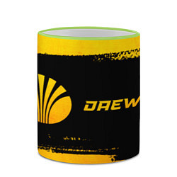 Кружка 3D Daewoo - gold gradient по-горизонтали, цвет: 3D-светло-зеленый кант — фото 2
