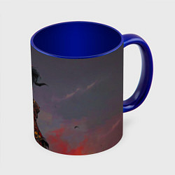 Кружка 3D Карлах из Baldurs Gate 3, цвет: 3D-белый + синий